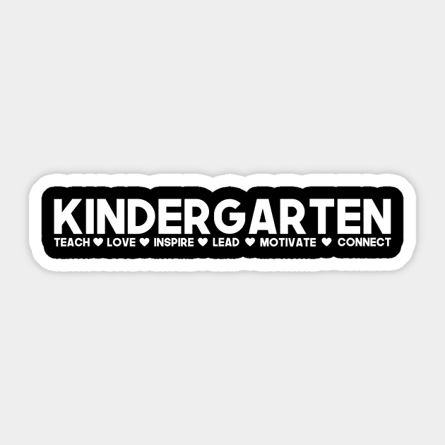 Funny Kindergarten Teacher Apparel For Back To School Sticker by drag is art